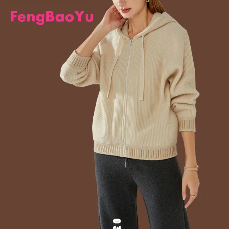 Fengbaoyu Autumn Winter Ladies Cashmere Sweater High-end Hooded Thick Fashion Foreign Style Sweater Temperament Outdoor Casual
Fengbaoyu Autumn Winter Ladies Cashmere Sweater High-end Hooded Thick Fashion Foreign Style Sweater Temperament Outdoor Casual