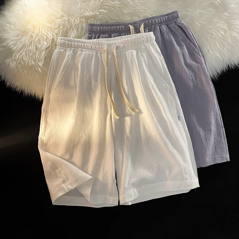Breathable Linen Shorts Men Summer Thin Ice Silk Cotton Linen White Home Sleepwear Outdoor Casual Loose Fit Youth Fashion
Breathable Linen Shorts Men Summer Thin Ice Silk Cotton Linen White Home Sleepwear Outdoor Casual Loose Fit Youth Fashion