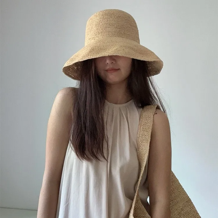 Minimalist Sun Protection Raffia Straw Hat Women's Summer Cap Brim UV Protection Light Board Spring Autumn Fisherman Hat
Minimalist Sun Protection Raffia Straw Hat Women's Summer Cap Brim UV Protection Light Board Spring Autumn Fisherman Hat