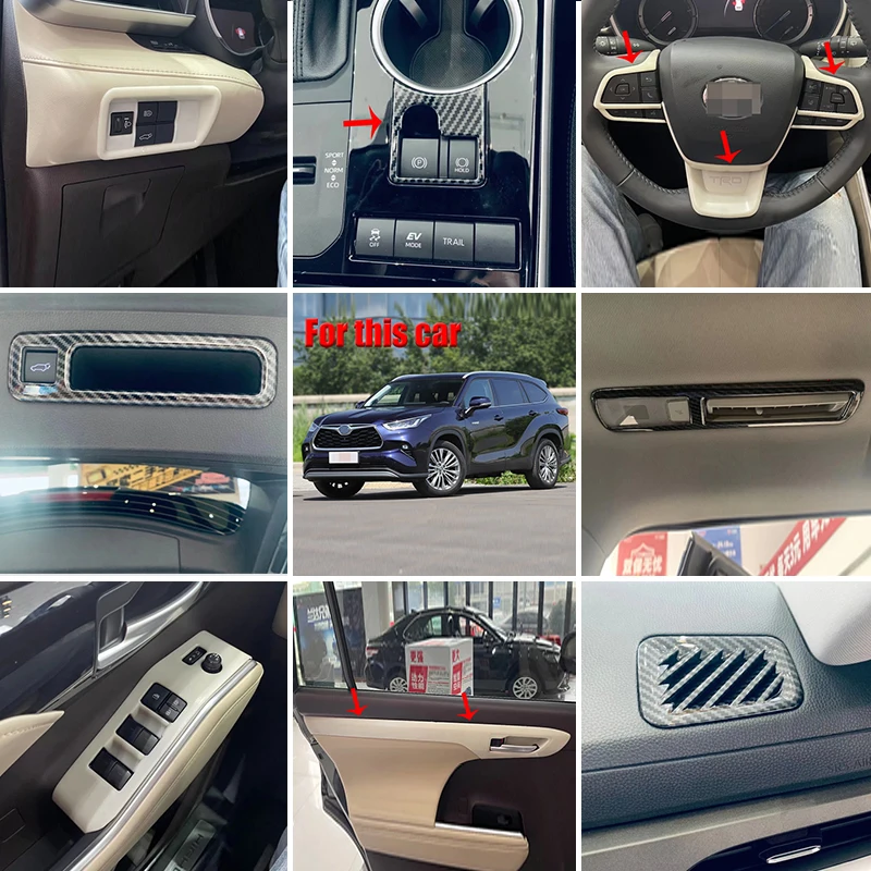 Для Toyota Highlander XU70 2021 2022, аксессуары, внутренняя кнопка переключения, рулевое колесо, розетка переменного тока, ручка, отделка, литье, украшение
Для Toyota Highlander XU70 2021 2022, аксессуары, внутренняя кнопка переключения, рулевое колесо, розетка переменного тока, ручка, отделка, литье, украшение