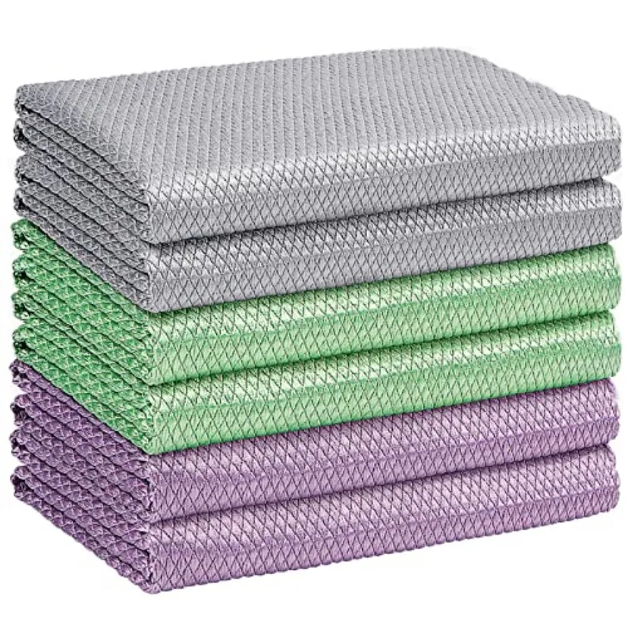 Microfiber Glass Cleaning Cloths-6PK, 16"x14" Lint Free Window Cleaning Cloth, Glasses, Mirrors, Screens, Stainless Steel, Prem
Microfiber Glass Cleaning Cloths-6PK, 16"x14" Lint Free Window Cleaning Cloth, Glasses, Mirrors, Screens, Stainless Steel, Prem