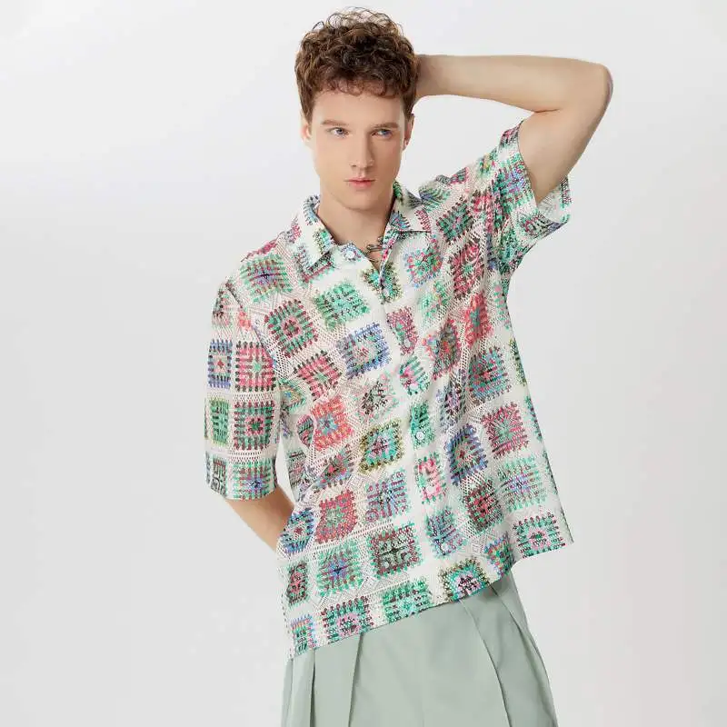 2024 Men Shirt Printing Mesh Transparent Lapel Short Sleeve Men Clothing Summer Streetwear Casual Vacation Shirts S-3XL INCERUN
2024 Men Shirt Printing Mesh Transparent Lapel Short Sleeve Men Clothing Summer Streetwear Casual Vacation Shirts S-3XL INCERUN
