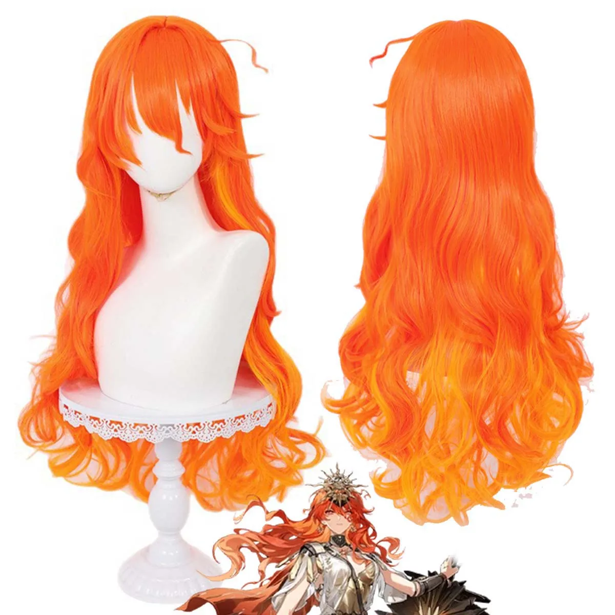 Women Game Wuthering Waves Augusta Cosplay Long Orange Wavy Heat Resistant Synthetic Hair Wig
Women Game Wuthering Waves Augusta Cosplay Long Orange Wavy Heat Resistant Synthetic Hair Wig