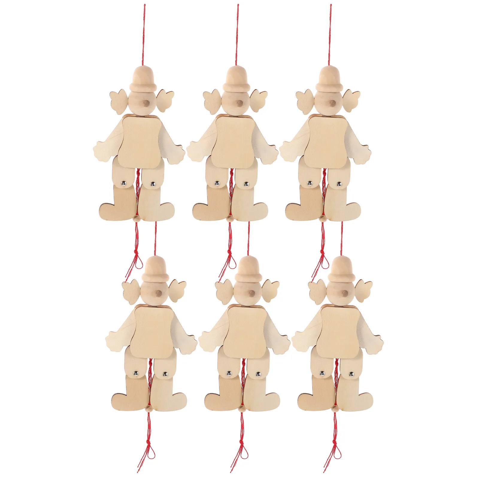 6Pcs Pull String Clown Marionette Unfinished Wooden Puppet for Kids Pretend Gathering Home Decor Puppet with Strings
6Pcs Pull String Clown Marionette Unfinished Wooden Puppet for Kids Pretend Gathering Home Decor Puppet with Strings