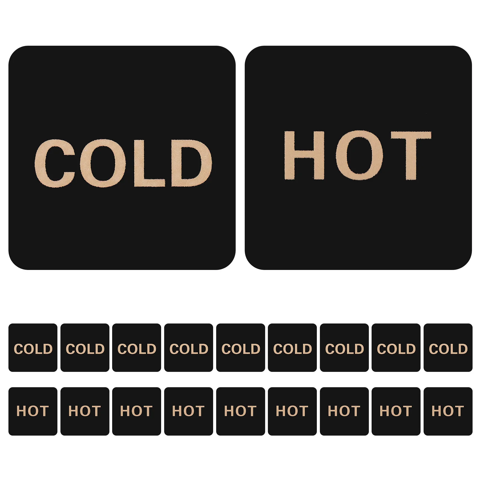 10Pairs Cold Hot Water Signs Acrylic Square Self Adhesive Stickers Hot Cold Faucet Labels for Bathroom Hotel Office Restaurant
10Pairs Cold Hot Water Signs Acrylic Square Self Adhesive Stickers Hot Cold Faucet Labels for Bathroom Hotel Office Restaurant
