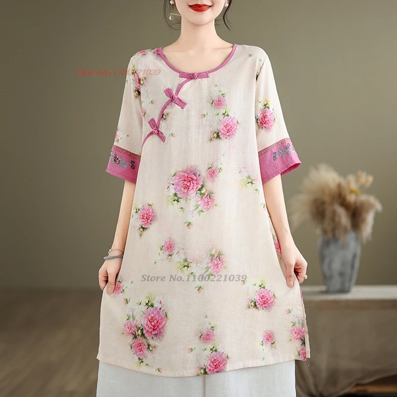 2024 традиционная китайская винтажная блузка с национальным цветочным принтом, народная блузка с круглым вырезом, восточная улучшенная этническая свободная блузка Ципао
2024 традиционная китайская винтажная блузка с национальным цветочным принтом, народная блузка с круглым вырезом, восточная улучшенная этническая свободная блузка Ципао