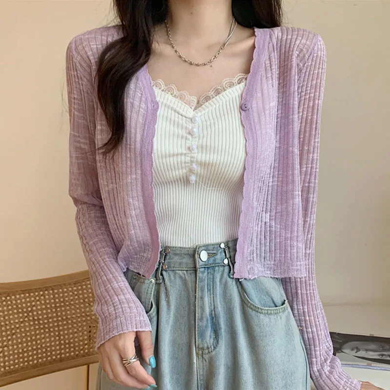 Sueters De Mujer Knitted Sweater Women Cardigans New Long Sleeve Sunscreen V-Neck White Knit Sweater Cardigan Women Tops Q5249
Sueters De Mujer Knitted Sweater Women Cardigans New Long Sleeve Sunscreen V-Neck White Knit Sweater Cardigan Women Tops Q5249