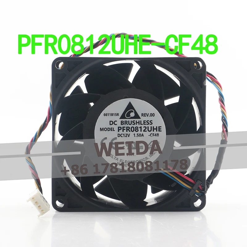 Вентилятор охлаждения Delta 8038 12V 1.50A с высоким объемом воздушного потока для серверных корпусов и ноутбуков, 80X80X38MM, 4-проводной, PWM, PFR0812UHE
Вентилятор охлаждения Delta 8038 12V 1.50A с высоким объемом воздушного потока для серверных корпусов и ноутбуков, 80X80X38MM, 4-проводной, PWM, PFR0812UHE