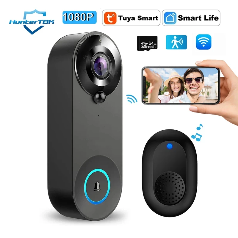 Беспроводной видеодомофон 1080P с Wi-Fi, умный дверной звонок Tuya, система безопасности для умного дома, обнаружение движения, ночное видение, домофон
Беспроводной видеодомофон 1080P с Wi-Fi, умный дверной звонок Tuya, система безопасности для умного дома, обнаружение движения, ночное видение, домофон