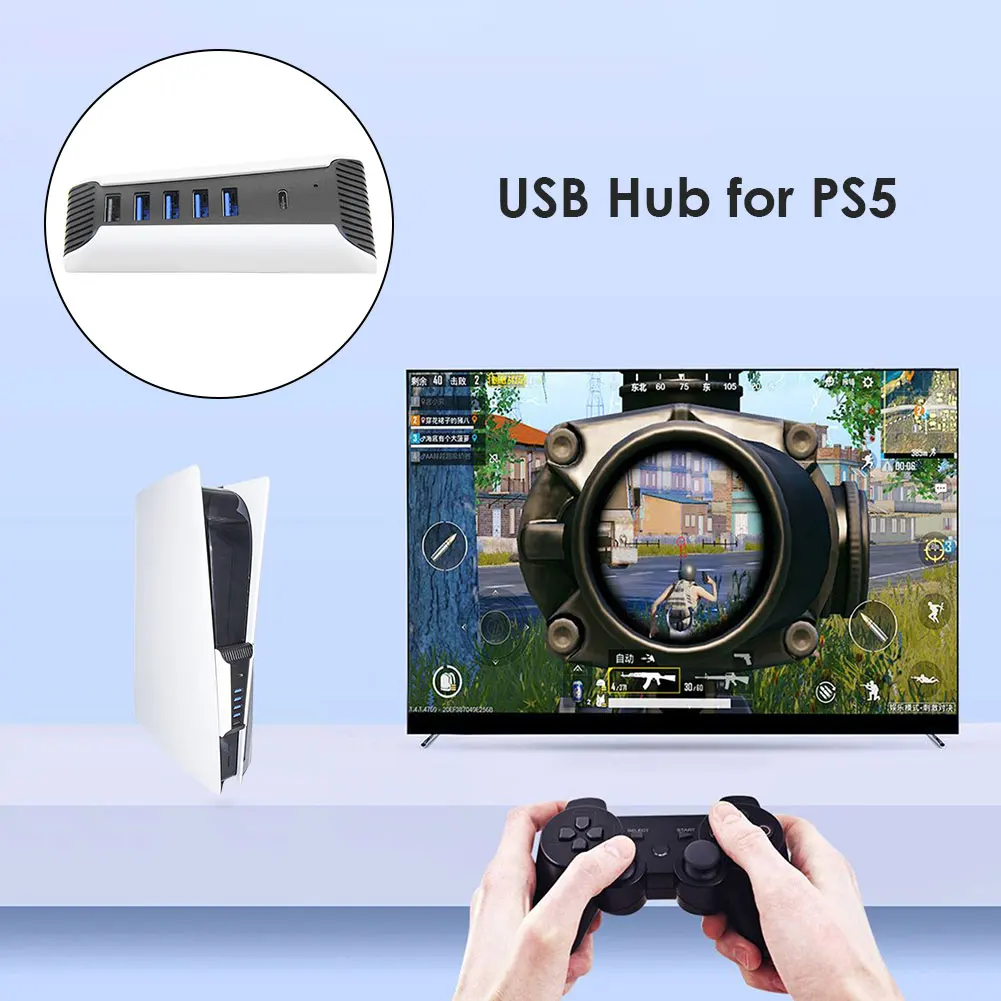 New USB Splitter Expander Hub USB 5 Port USB Hub Splitter Extension High Speed Adapter Converter for PlayStation 5
New USB Splitter Expander Hub USB 5 Port USB Hub Splitter Extension High Speed Adapter Converter for PlayStation 5