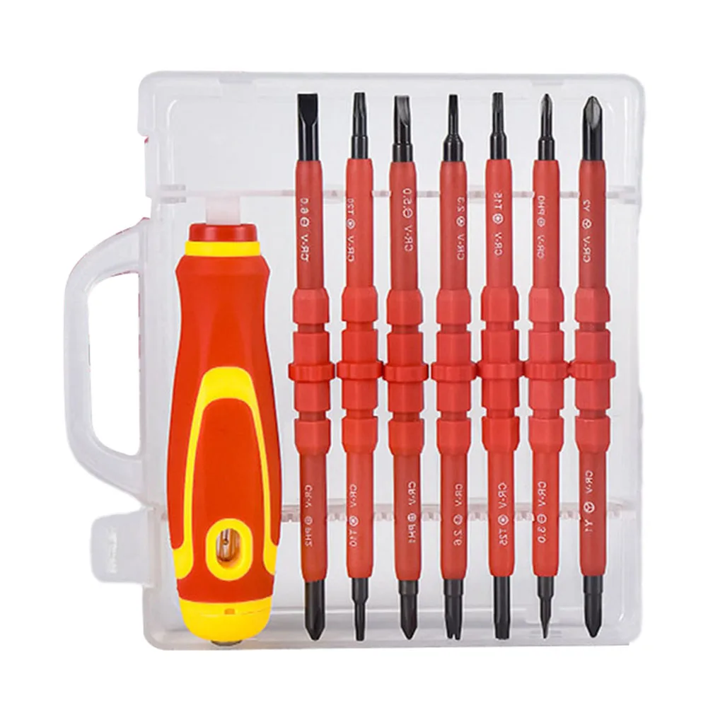 7PCS Multi-Purpose Electricians Slotted Cross Screwdriver Bit Kit Repair Tools Hand Tools 3 In 1 Insulated Screwdriver Set
7PCS Multi-Purpose Electricians Slotted Cross Screwdriver Bit Kit Repair Tools Hand Tools 3 In 1 Insulated Screwdriver Set