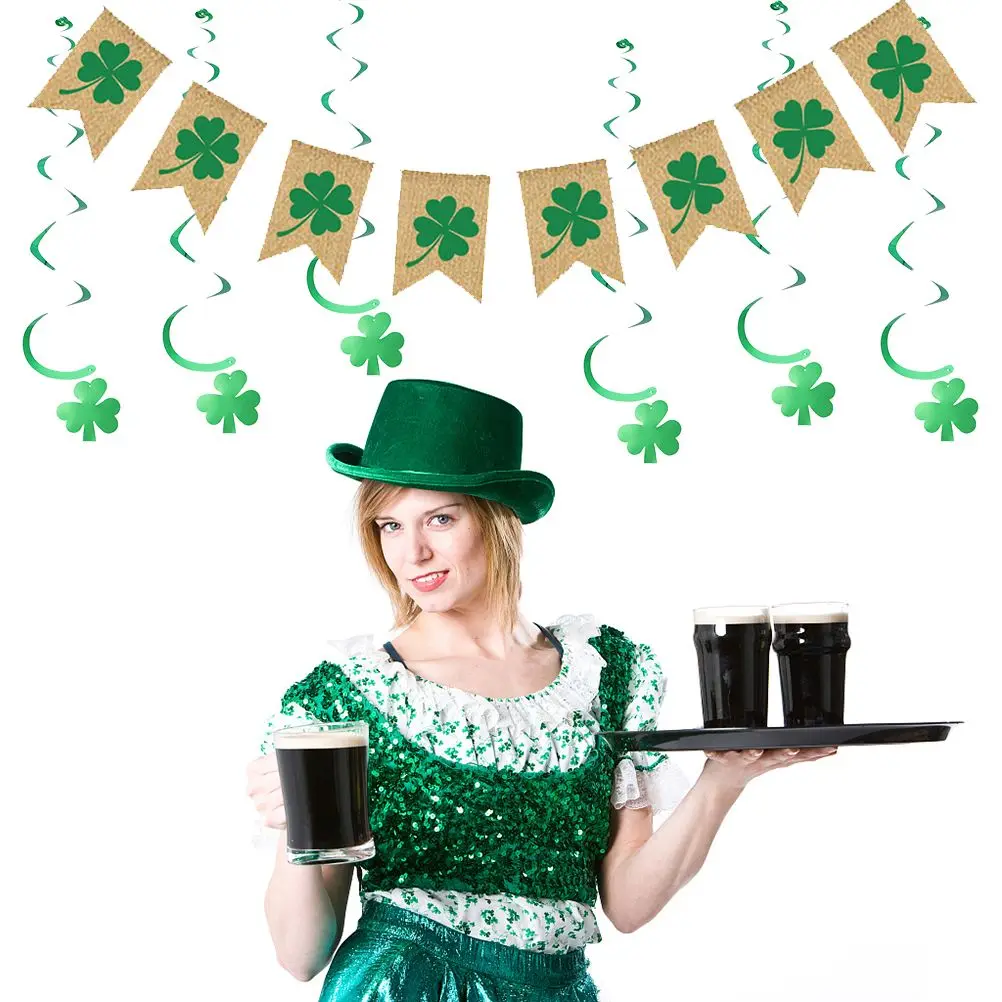 6 Pcs Swirl Decorations for St Patrick Patrick's Day Banners Flag Shamrock Garland
6 Pcs Swirl Decorations for St Patrick Patrick's Day Banners Flag Shamrock Garland