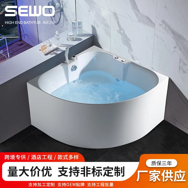 Fan-shaped Bathtub Deep Bubble Acrylic Bathtub Small Apartment
Fan-shaped Bathtub Deep Bubble Acrylic Bathtub Small Apartment