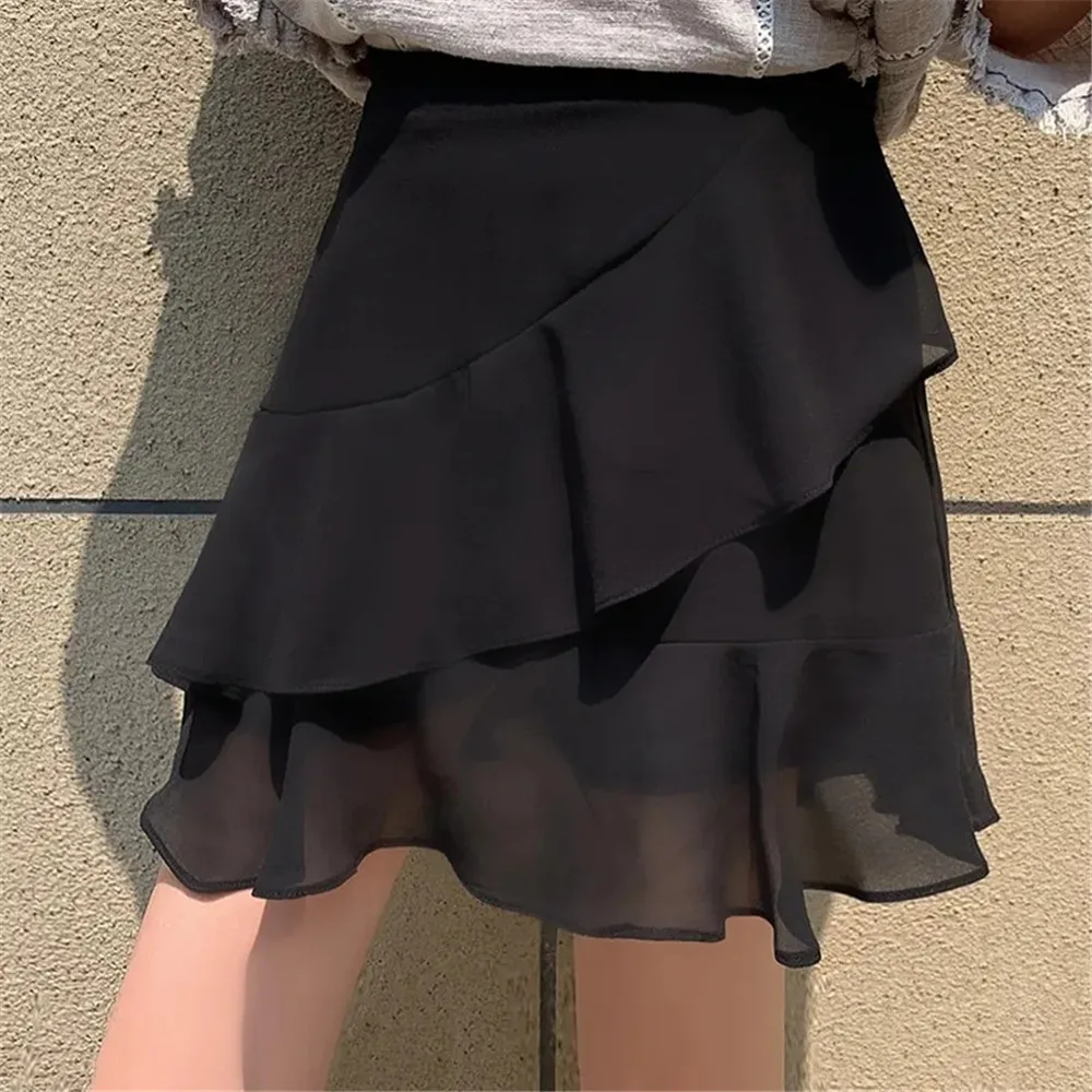 Ruffle Mini Chiffon Pleated Skirt Women Solid Loose A-Line Casual Student Elegant Streetwear Fashion Summer Breathable Ulzzang
Ruffle Mini Chiffon Pleated Skirt Women Solid Loose A-Line Casual Student Elegant Streetwear Fashion Summer Breathable Ulzzang