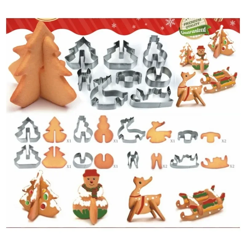 8pcs 3D Christmas Cookie Cutter Stainless Steel Cut Candy Biscuit Mold Cooking Tools DIY Christmas Decorations For Home New Year
8pcs 3D Christmas Cookie Cutter Stainless Steel Cut Candy Biscuit Mold Cooking Tools DIY Christmas Decorations For Home New Year