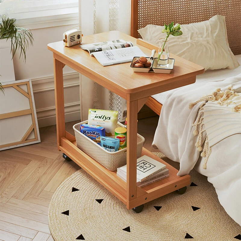 Solid wood movable and minimalist home bedroom, student bed, laptop, living room, computer desk
Solid wood movable and minimalist home bedroom, student bed, laptop, living room, computer desk