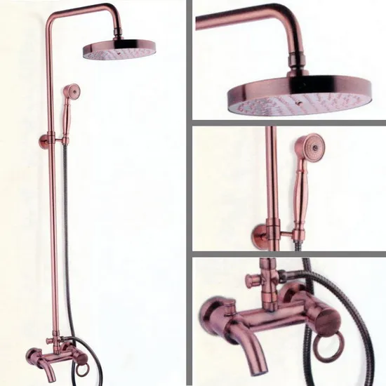 Rainfall/Handheld Shower Faucet Set Antique Red Copper Wall Mounted Bathroom Bath Tub Hot And Cold Water Taps Kit Drg003
Rainfall/Handheld Shower Faucet Set Antique Red Copper Wall Mounted Bathroom Bath Tub Hot And Cold Water Taps Kit Drg003