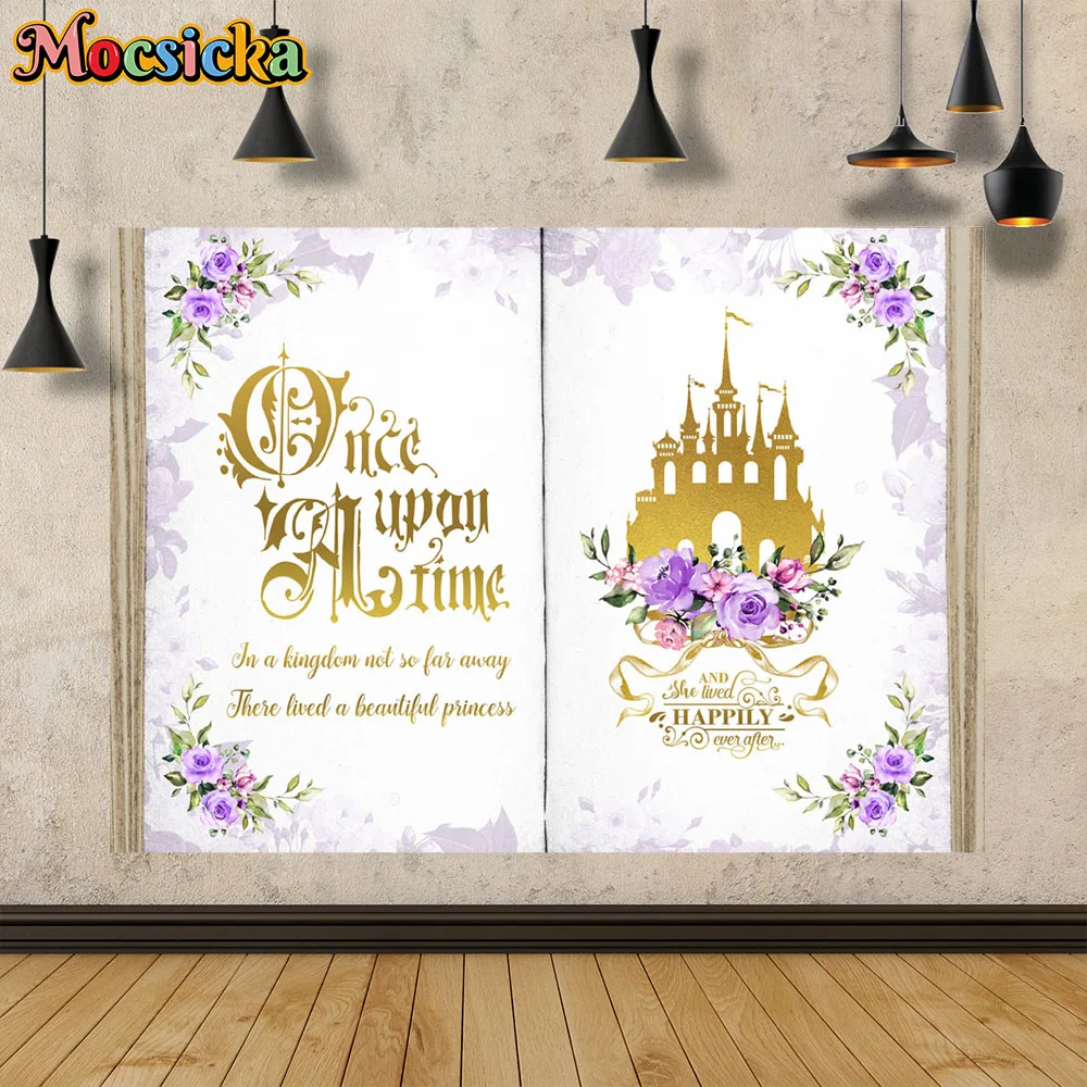 Once Upon a Time Storybook Decoration Girl Princess Wedding Birthday Background Purple Flower Golden Castle Photography Backdrop
Once Upon a Time Storybook Decoration Girl Princess Wedding Birthday Background Purple Flower Golden Castle Photography Backdrop
