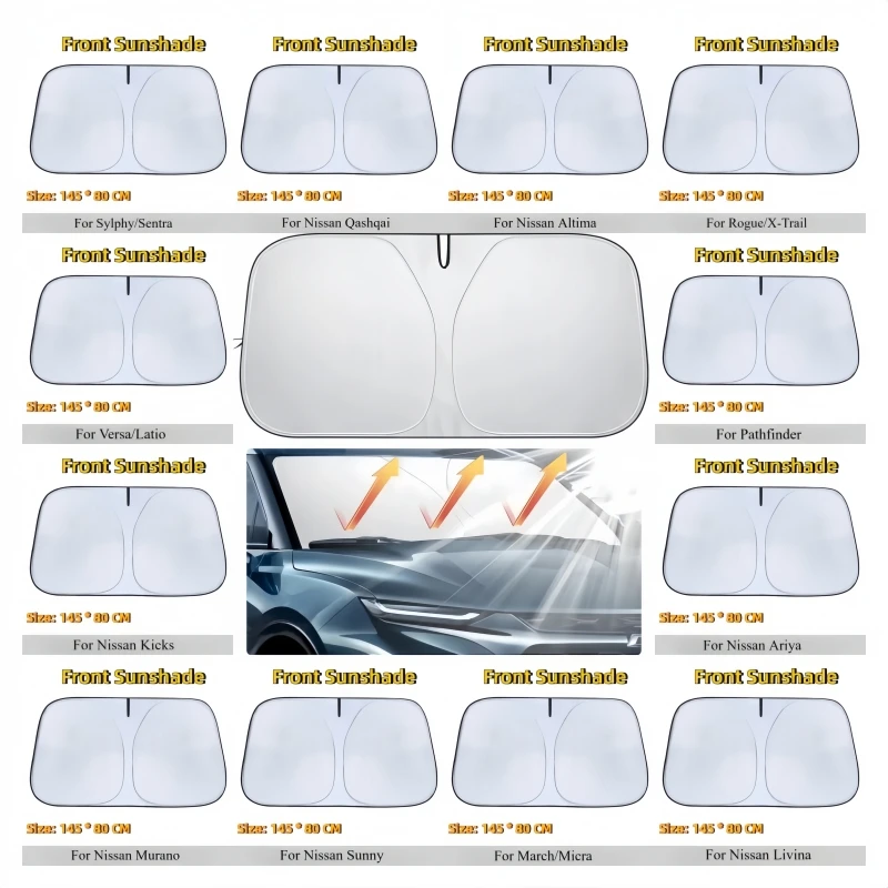 Car Windshield Sunshades Sun Visors Covers Front Window Sunscreen Protector Parasol Fit For Nissan Sylphy X-Trail Teana
Car Windshield Sunshades Sun Visors Covers Front Window Sunscreen Protector Parasol Fit For Nissan Sylphy X-Trail Teana