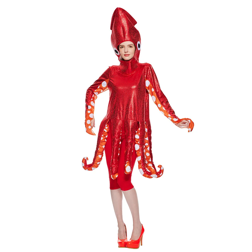 Womens Red Octopus Stage Dress High Texture Halloween Cosplay Ocean Party Funny Squid Costume
Womens Red Octopus Stage Dress High Texture Halloween Cosplay Ocean Party Funny Squid Costume