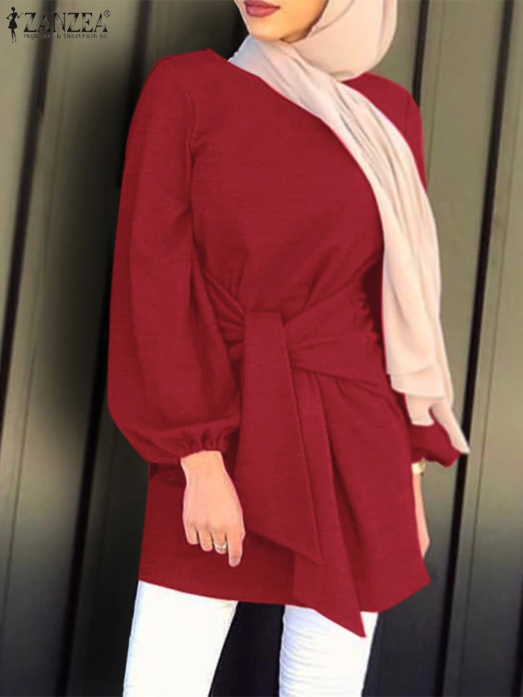 ZANZEA Islamic Hijab Solid Color Blusas Mujer 2024 Fall Lantern Sleeve O Neck Tied Waist Abaya Tops Muslim Fashion Women Blouses
ZANZEA Islamic Hijab Solid Color Blusas Mujer 2024 Fall Lantern Sleeve O Neck Tied Waist Abaya Tops Muslim Fashion Women Blouses