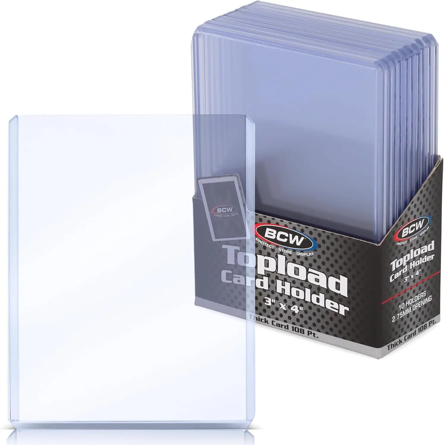 108 PT Thick Card Topload Holder, Durable Rigid PVC Toploader for Memorabilia, Jersey, Patch, Relic Cards
108 PT Thick Card Topload Holder, Durable Rigid PVC Toploader for Memorabilia, Jersey, Patch, Relic Cards