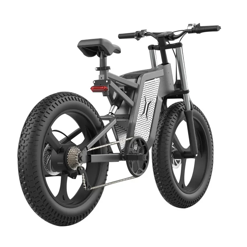 Электрический велосипед для взрослых, 1500 Вт, 34 миль в час,-52 В, аккумулятор 40 Ач, электрический мотоцикл макс. 50–180 миль, мотоцикл для бездорожья с 20 толстыми шинами 
Электрический велосипед для взрослых, 1500 Вт, 34 миль в час,-52 В, аккумулятор 40 Ач, электрический мотоцикл макс. 50–180 миль, мотоцикл для бездорожья с 20 толстыми шинами