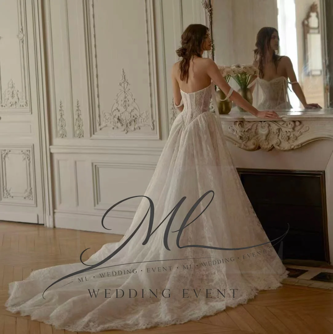ML Luxury Wedding Dress Off Shoulder Ivory Satin Sweep Train A-Line Princess Bridal Gowns Customized Vestido De Noiva 2026
ML Luxury Wedding Dress Off Shoulder Ivory Satin Sweep Train A-Line Princess Bridal Gowns Customized Vestido De Noiva 2026