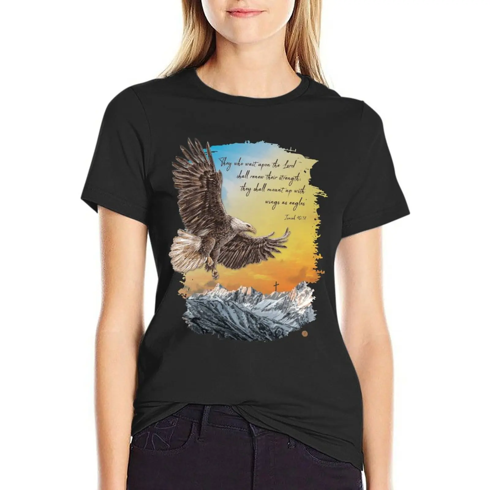 Wings as Eagles Isaiah 40:31 T-Shirt animal prinfor funny customs customs design your own t shirts for Women loose fit
Wings as Eagles Isaiah 40:31 T-Shirt animal prinfor funny customs customs design your own t shirts for Women loose fit