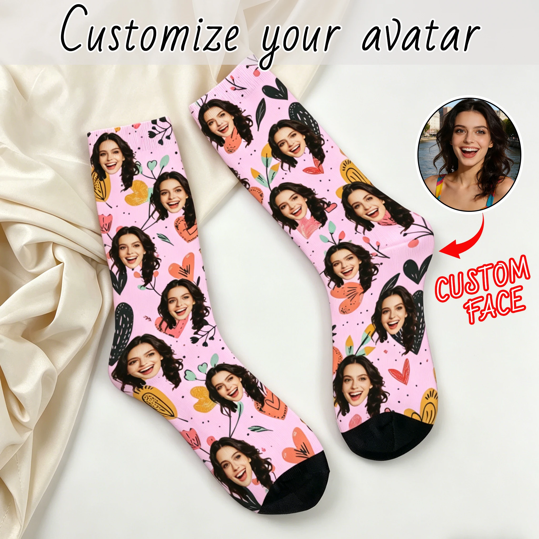 Personalized Face Photo Custom Socks Custom Men Valentine's Day Gift For Husband Anniversary Gift for Dad
Personalized Face Photo Custom Socks Custom Men Valentine's Day Gift For Husband Anniversary Gift for Dad