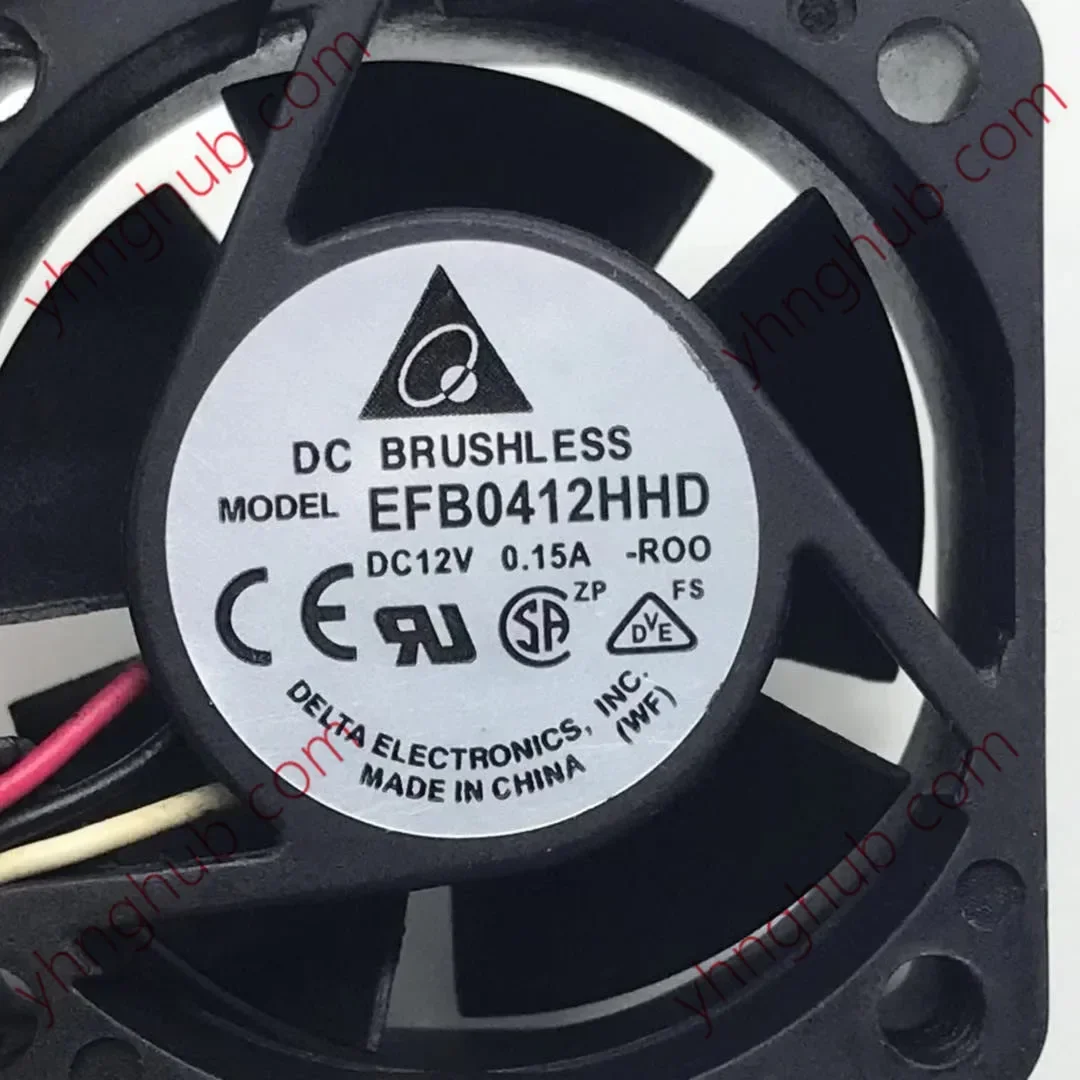 Delta Electronics EFB0412HHD R00 DC 12V 0.15A 40x40x20mm 3-Wire Server Cooling Fan
Delta Electronics EFB0412HHD R00 DC 12V 0.15A 40x40x20mm 3-Wire Server Cooling Fan