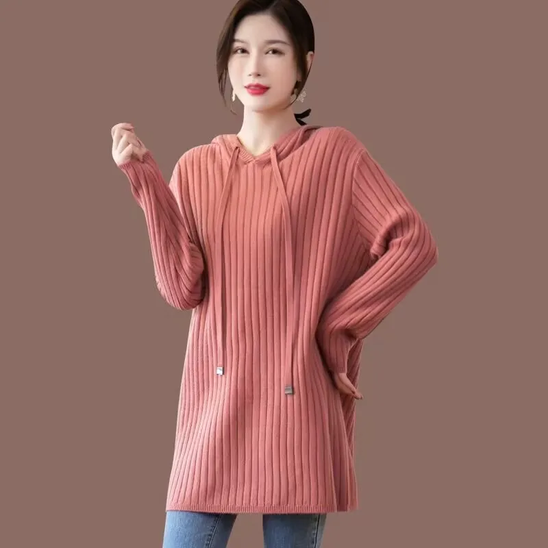 NEW Spring Autumn Large Size Knitted Pullover Sweater Women's Casual Loose Long Hooded Knitwear Female Stretch Jumper Tops
NEW Spring Autumn Large Size Knitted Pullover Sweater Women's Casual Loose Long Hooded Knitwear Female Stretch Jumper Tops