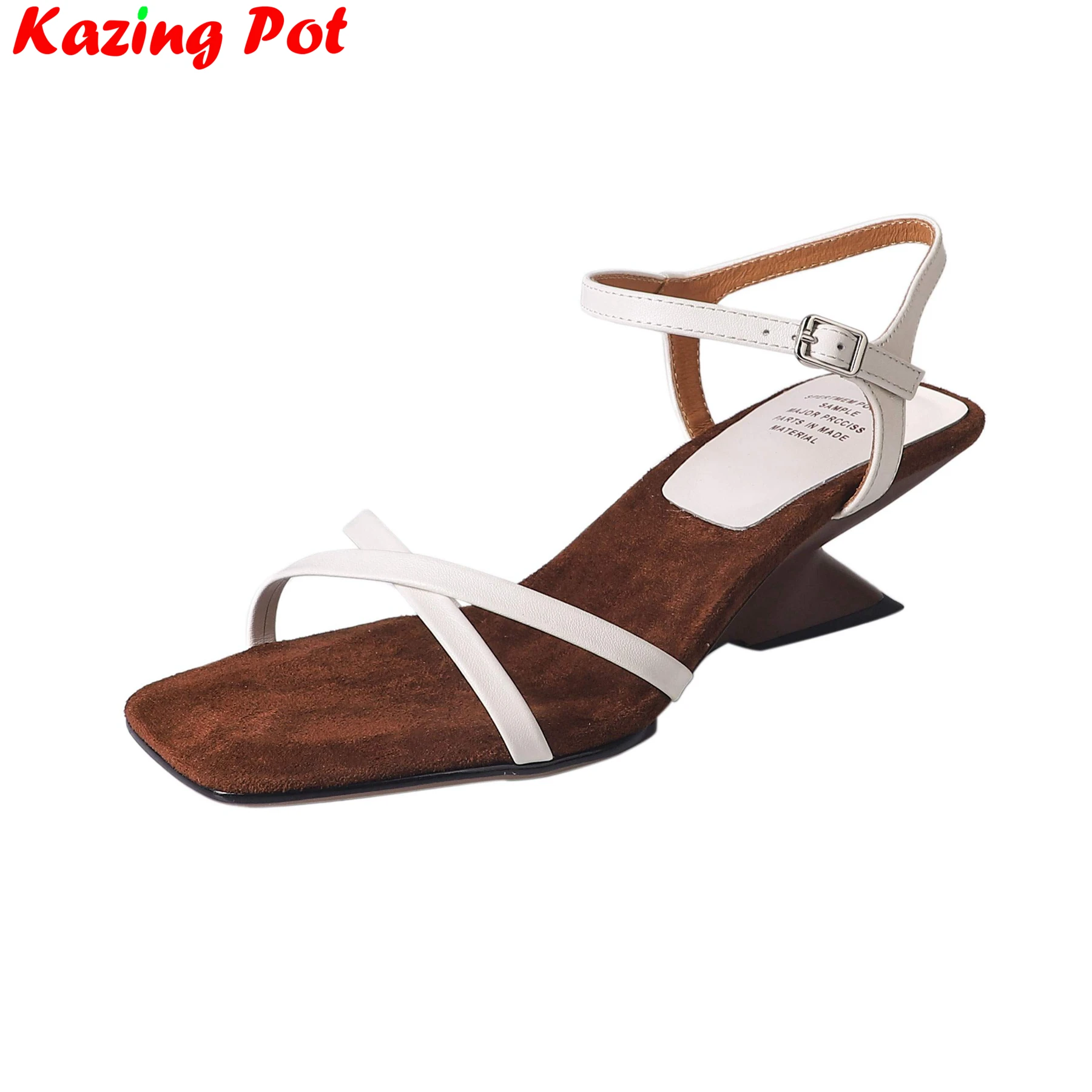 Krazing Pot Superstar Cow Leather Summer Shoes Concise Strange Style Dating Office Lady Party Slip On Brand Modern Women Sandals
Krazing Pot Superstar Cow Leather Summer Shoes Concise Strange Style Dating Office Lady Party Slip On Brand Modern Women Sandals