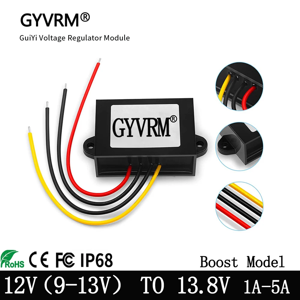 12V to 13.8V 14V DC DC Step Up 1A-5A Non Isolated Boost Power Converter 12Volts to 13.8 Volts Voltage Regulator CE certification
12V to 13.8V 14V DC DC Step Up 1A-5A Non Isolated Boost Power Converter 12Volts to 13.8 Volts Voltage Regulator CE certification