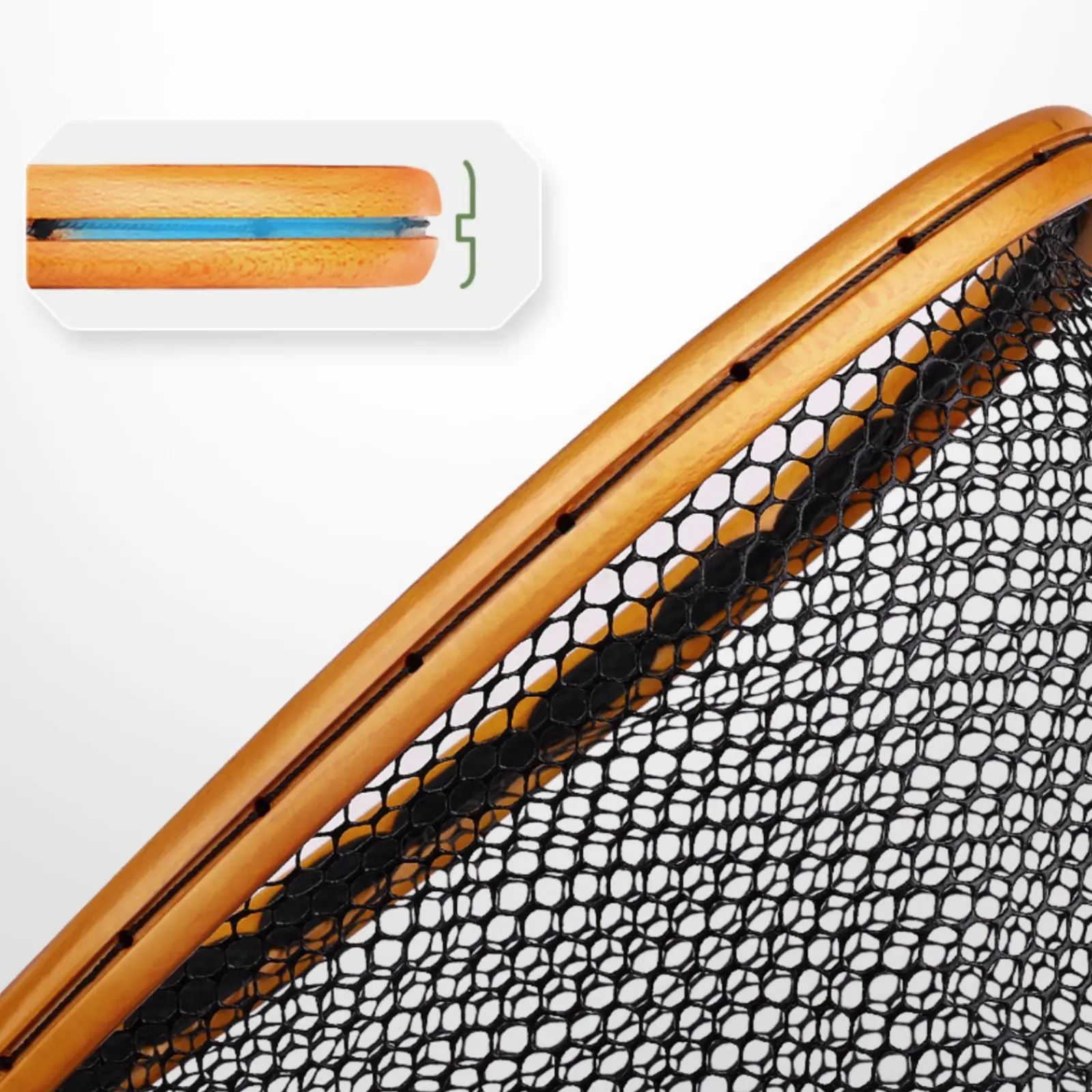 Wood Handle Landing Net Lightweight Outdoor Gear for Fishermen
Wood Handle Landing Net Lightweight Outdoor Gear for Fishermen