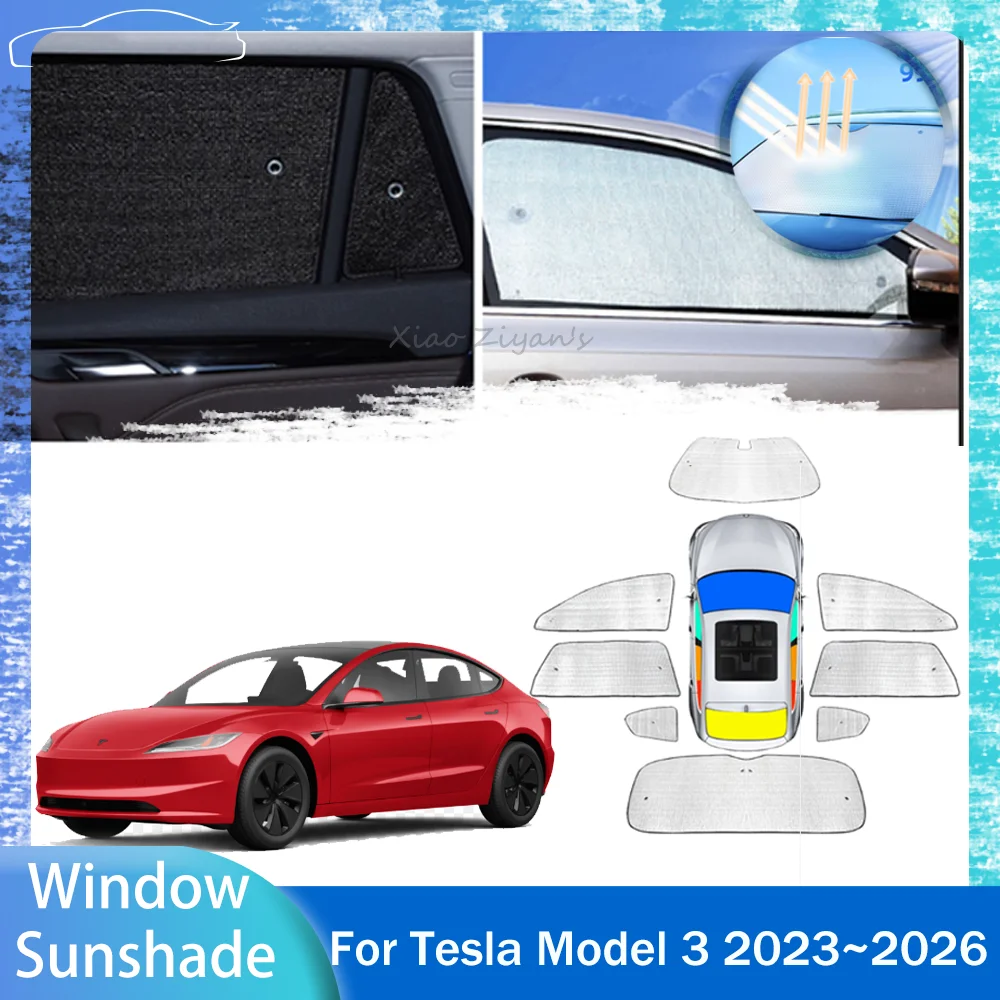 For Tesla Model 3 2023~2026 2024 2025 Car Skylight Sunshade Side Window Windshield Sun Shade UV Protector Parasol Accessories
For Tesla Model 3 2023~2026 2024 2025 Car Skylight Sunshade Side Window Windshield Sun Shade UV Protector Parasol Accessories