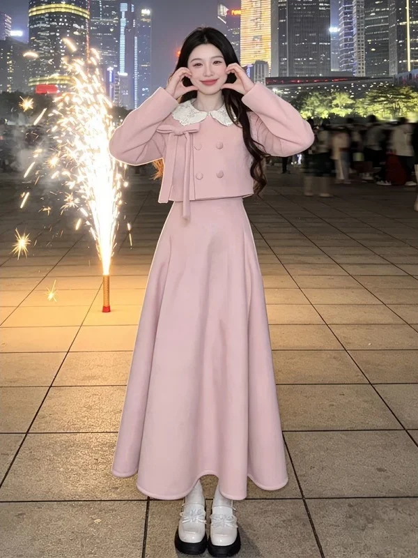 Sweet Style Women's Two-Piece Set Soft Woolen And Midi Skirt Fashionable And Elegant Autumn Winter Workwear Ensemble
Sweet Style Women's Two-Piece Set Soft Woolen And Midi Skirt Fashionable And Elegant Autumn Winter Workwear Ensemble