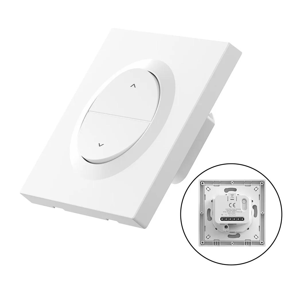 Умный выключатель для рольставней AC100-240V 150W для MINI-ZBRBS-E, настенный выключатель Zigbee для умных рольставней с дистанционным управлением
Умный выключатель для рольставней AC100-240V 150W для MINI-ZBRBS-E, настенный выключатель Zigbee для умных рольставней с дистанционным управлением