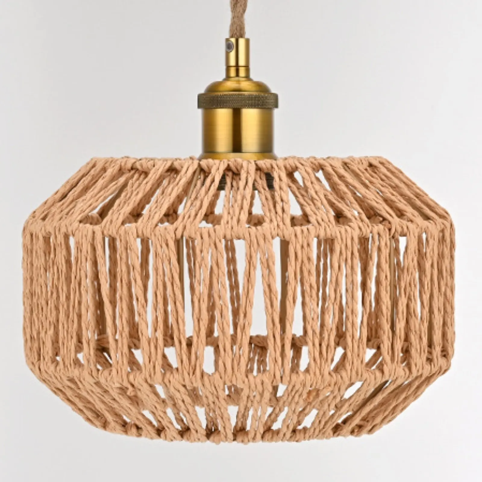 Woven Paper Cord Lampshade Hollow Design Rattan Aesthetic Lamp Shade Boho Hanging Lamp Shade Easy Installation for Dining Room
Woven Paper Cord Lampshade Hollow Design Rattan Aesthetic Lamp Shade Boho Hanging Lamp Shade Easy Installation for Dining Room