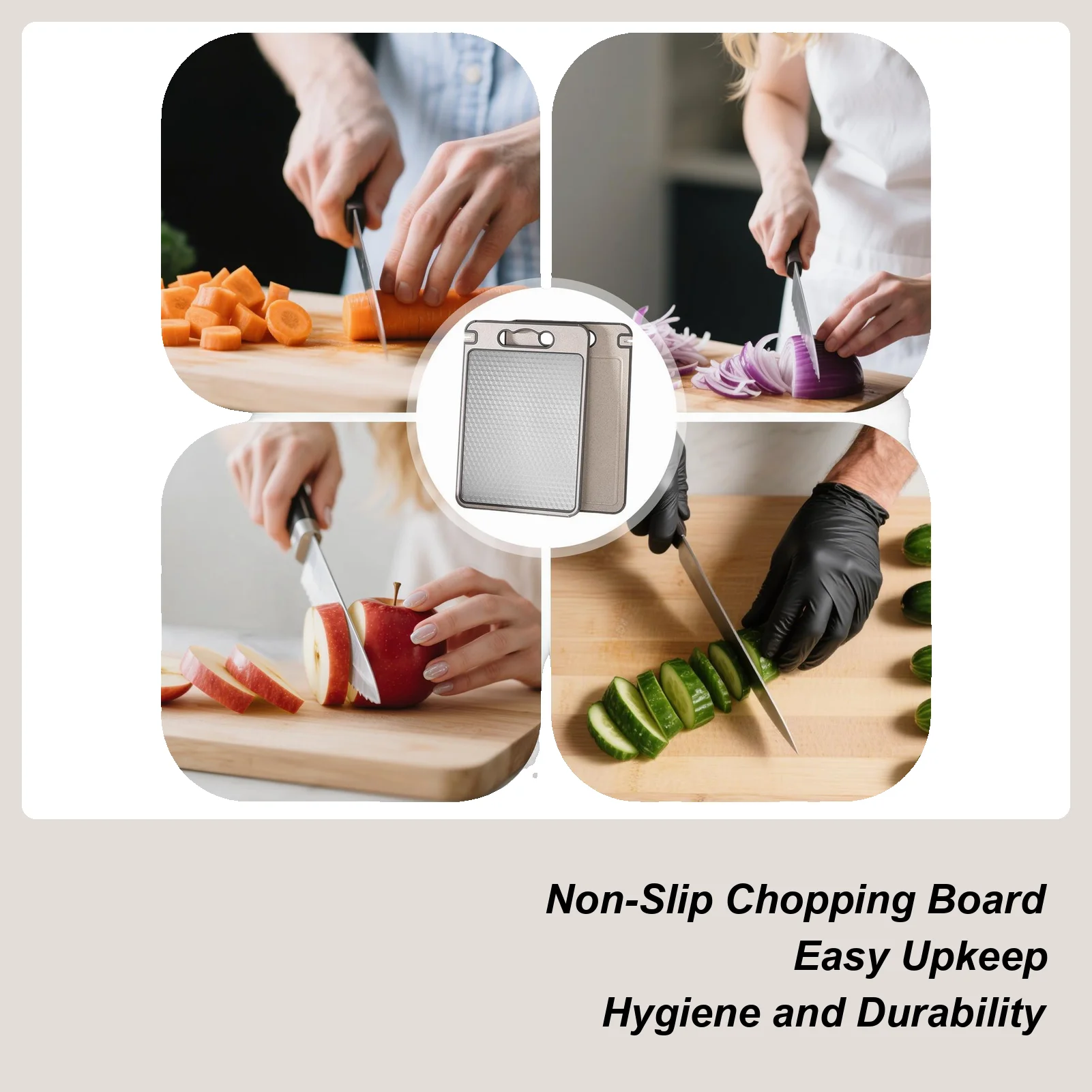 Double Sided Cutting Board Anti-scratch Stainless Steel Steak Cutting Board Kitchen Dining Tool With Handle For Home Restaurant
Double Sided Cutting Board Anti-scratch Stainless Steel Steak Cutting Board Kitchen Dining Tool With Handle For Home Restaurant