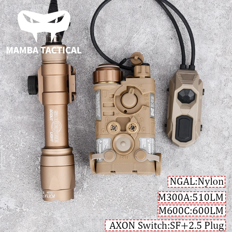 WADSN NGAL L3 Battery Box Nylon NGAL M300A Metal LED Flashlight M600C Scout Light 600LM illumination SF&2.5MM Dual Remote Switch
WADSN NGAL L3 Battery Box Nylon NGAL M300A Metal LED Flashlight M600C Scout Light 600LM illumination SF&2.5MM Dual Remote Switch