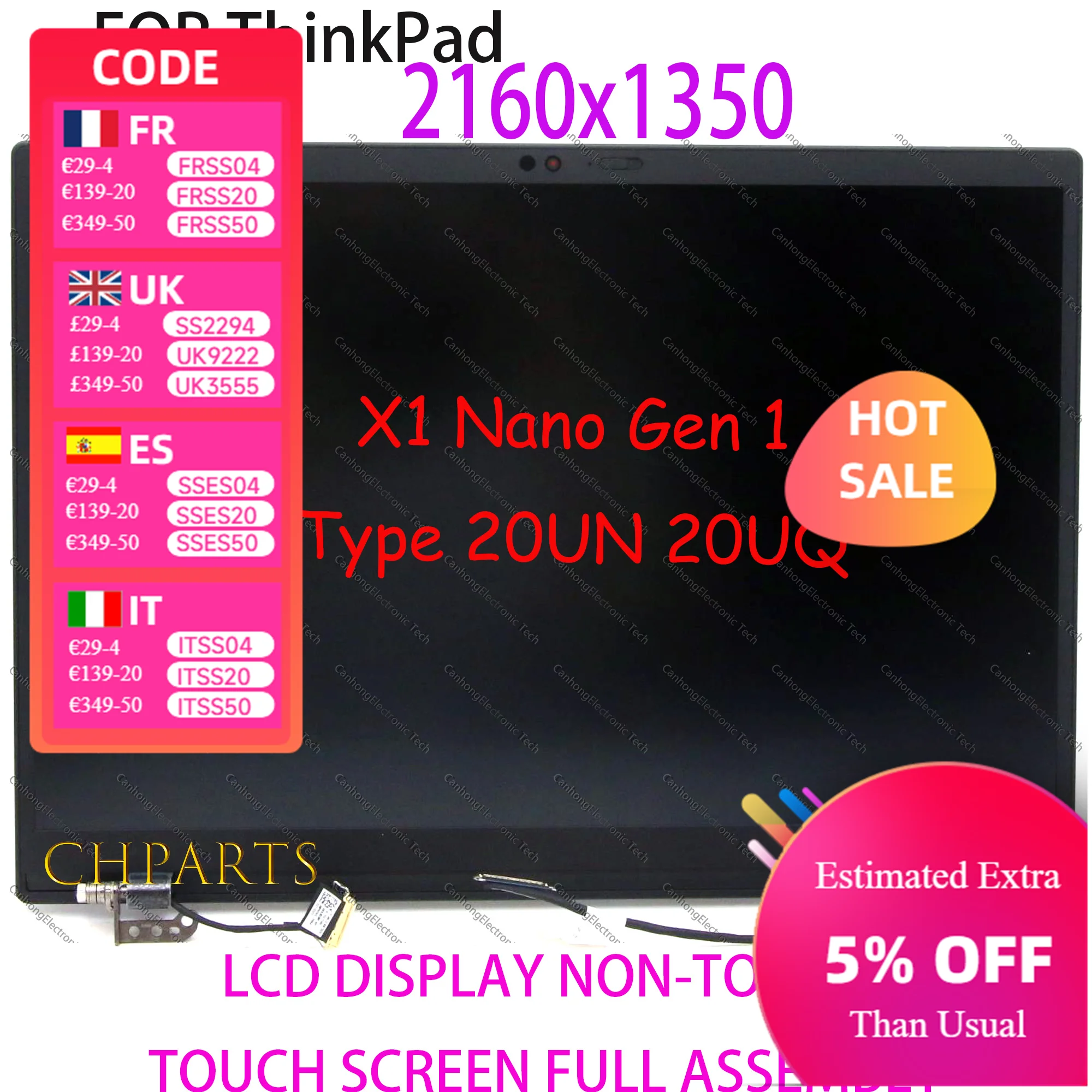 13" 2160x1350 IPS LCD Screen Replacement Full Assembly For Lenovo Thinkpad X1 Nano Gen 1 Type 20UN 20UQ non-touch lcd
13" 2160x1350 IPS LCD Screen Replacement Full Assembly For Lenovo Thinkpad X1 Nano Gen 1 Type 20UN 20UQ non-touch lcd
