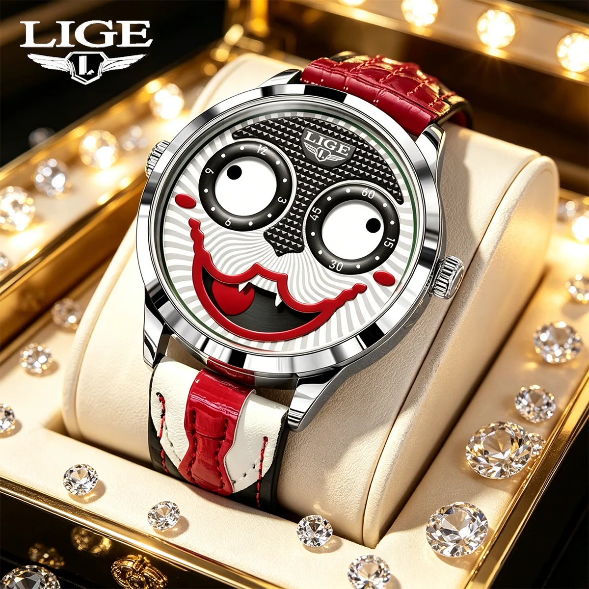LIGE Sports Men's Watch Men's Clown Watches Fashion Leather Strap Cool Joker Waterproof Quartz Wristwatches For Men Reloj Hombre
LIGE Sports Men's Watch Men's Clown Watches Fashion Leather Strap Cool Joker Waterproof Quartz Wristwatches For Men Reloj Hombre