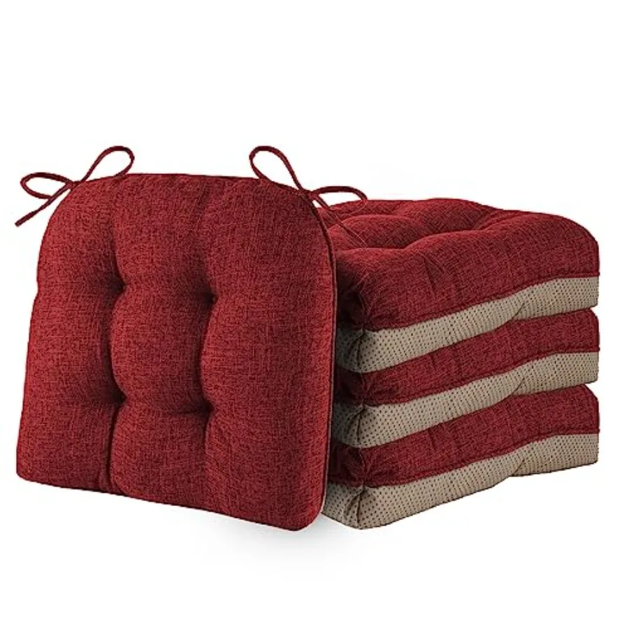 Chair Cushions for Dining Chairs 18" x 18" x 3" Kitchen Chair Cushions Set of 4 Tufted Chair Pads with Ties and Non-Slip Backin
Chair Cushions for Dining Chairs 18" x 18" x 3" Kitchen Chair Cushions Set of 4 Tufted Chair Pads with Ties and Non-Slip Backin