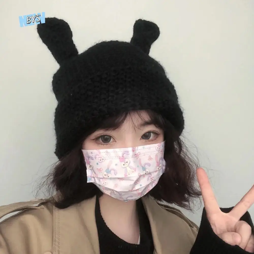 Creative Solid Winter Knitted Hat with Ears Funny Cartoon Skullies Beanie Cosplay Prop Crochet Knit Cap Unisex
Creative Solid Winter Knitted Hat with Ears Funny Cartoon Skullies Beanie Cosplay Prop Crochet Knit Cap Unisex
