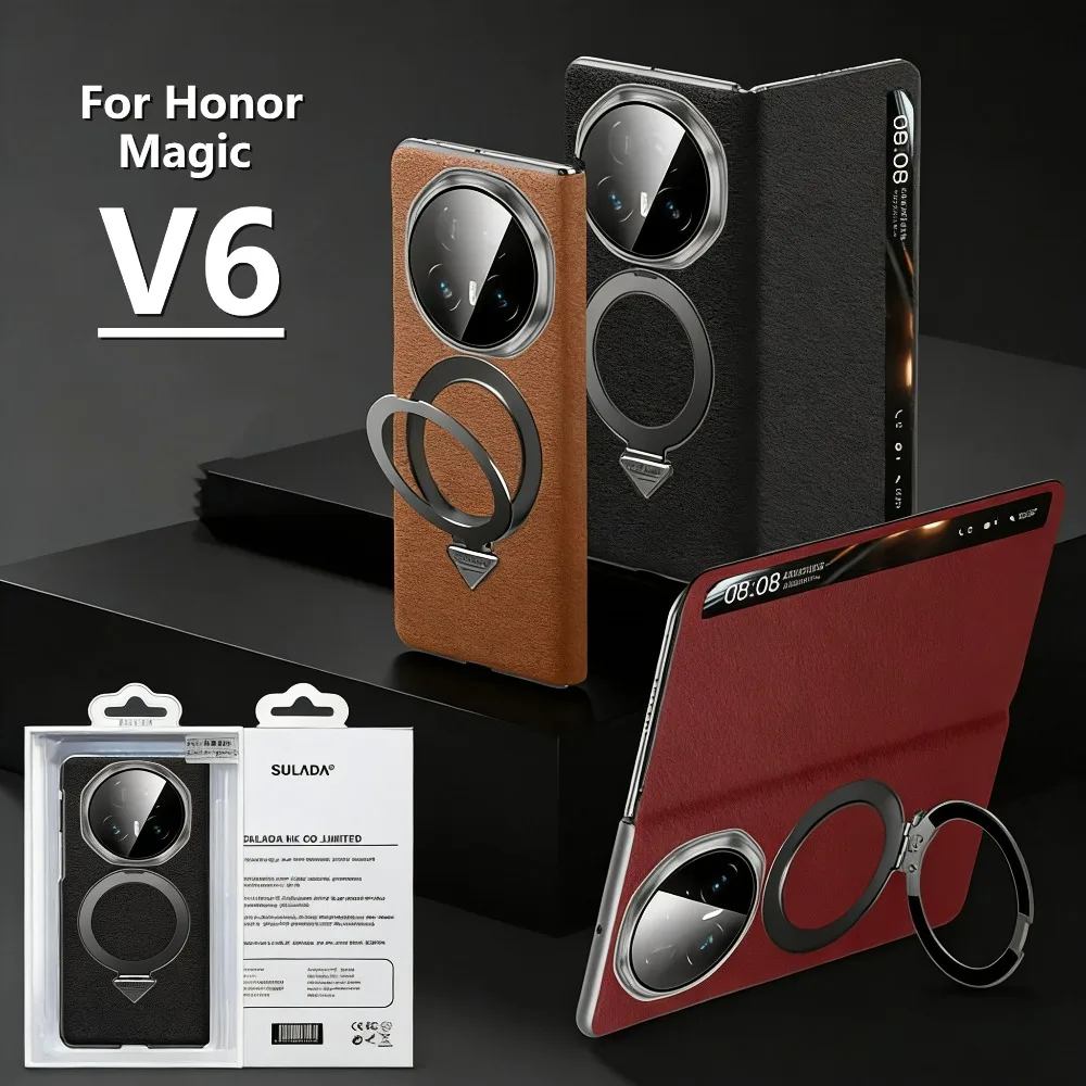 Sulada Genuine Leather Smart Window View for Magsafe Flip Case for Honor Magic V6 V5 Metal Magnetic Ring Holder Kickstand Cover
Sulada Genuine Leather Smart Window View for Magsafe Flip Case for Honor Magic V6 V5 Metal Magnetic Ring Holder Kickstand Cover