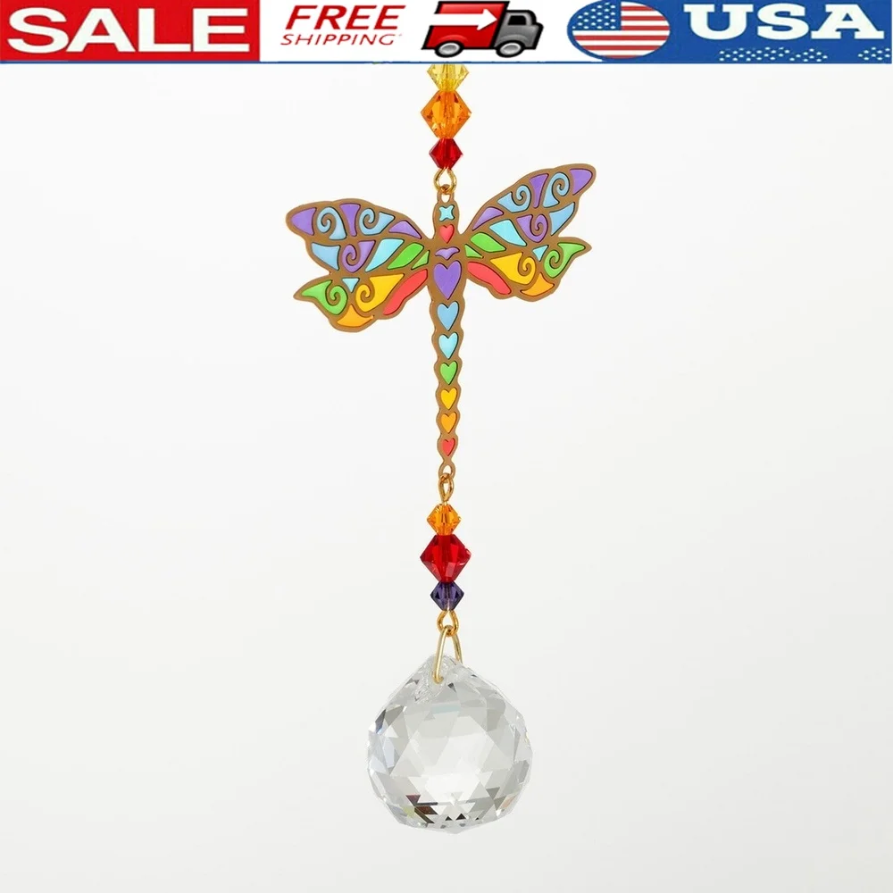 Crystal Suncatcher Dragonfly Wind Chimes Indoor Decor Genuine Austrian Crystals Rainbow Reflection Gift Office Kitchen Living
Crystal Suncatcher Dragonfly Wind Chimes Indoor Decor Genuine Austrian Crystals Rainbow Reflection Gift Office Kitchen Living