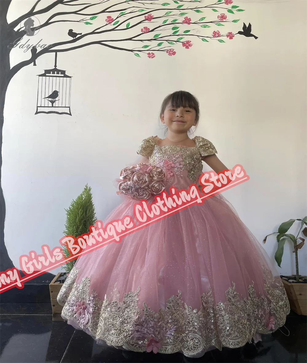 Transparent Crew Neck Gold Short Sleeves Beautiful Flower Girl Dress Mesh Fluffy Formal Event Birthday Wedding Party
Transparent Crew Neck Gold Short Sleeves Beautiful Flower Girl Dress Mesh Fluffy Formal Event Birthday Wedding Party