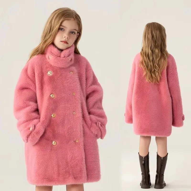 Girls Fur Jackets Winter New Children Imitation Mink Fur Coat Teenager Thick Warm Casual Clothes Fashion Kids Long Outerwear
Girls Fur Jackets Winter New Children Imitation Mink Fur Coat Teenager Thick Warm Casual Clothes Fashion Kids Long Outerwear