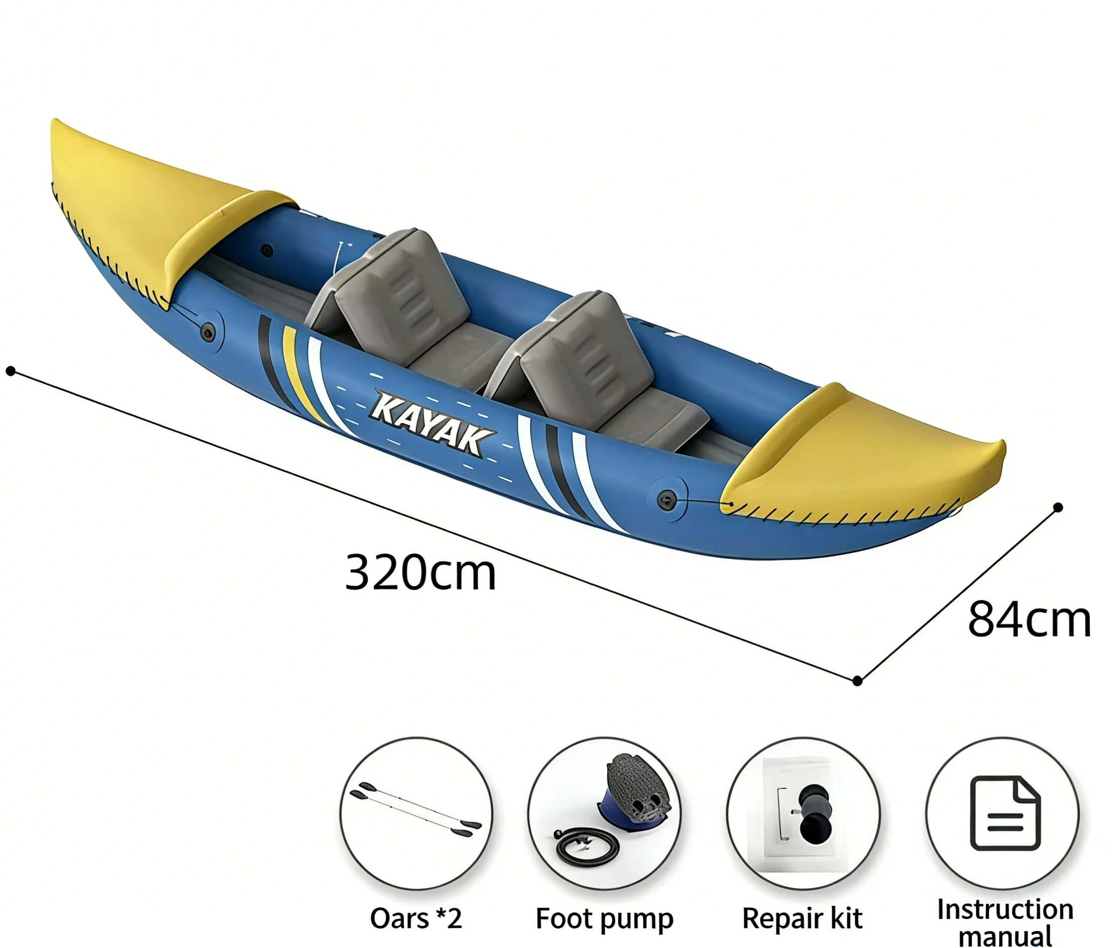 Single/Double-person Professional Hand-Powered Inflatable Kayak Tourist Boat Environmentally Friendly PVC Durable Construction
Single/Double-person Professional Hand-Powered Inflatable Kayak Tourist Boat Environmentally Friendly PVC Durable Construction